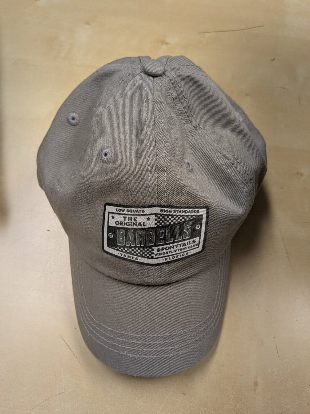 Barbells And Ponytails "Checkered Logo" Ponytail Hat NEW